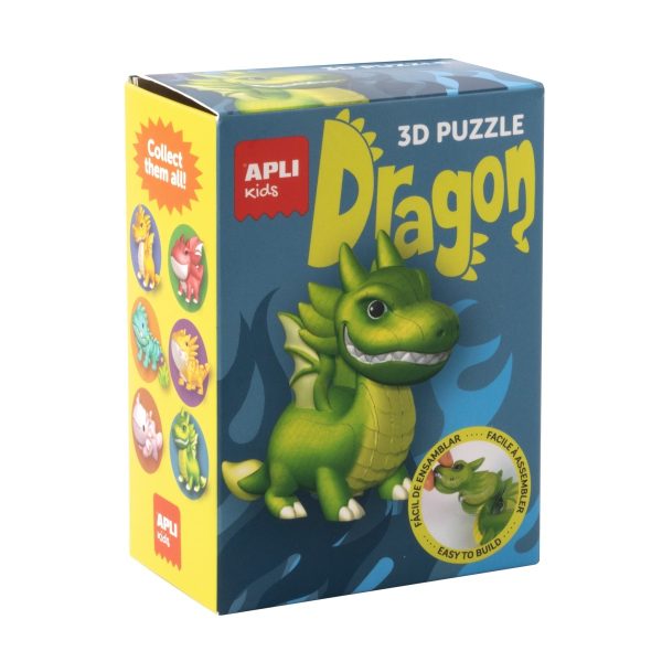 Apli Kids: puzzle 3D smok zielony