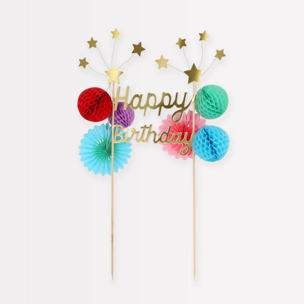 Meri Meri: HAPPY Birthday - Ozdobny TOPPER na tort