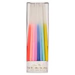 Meri Meri: wysokie TĘCZOWE świeczki na tort 16 szt.