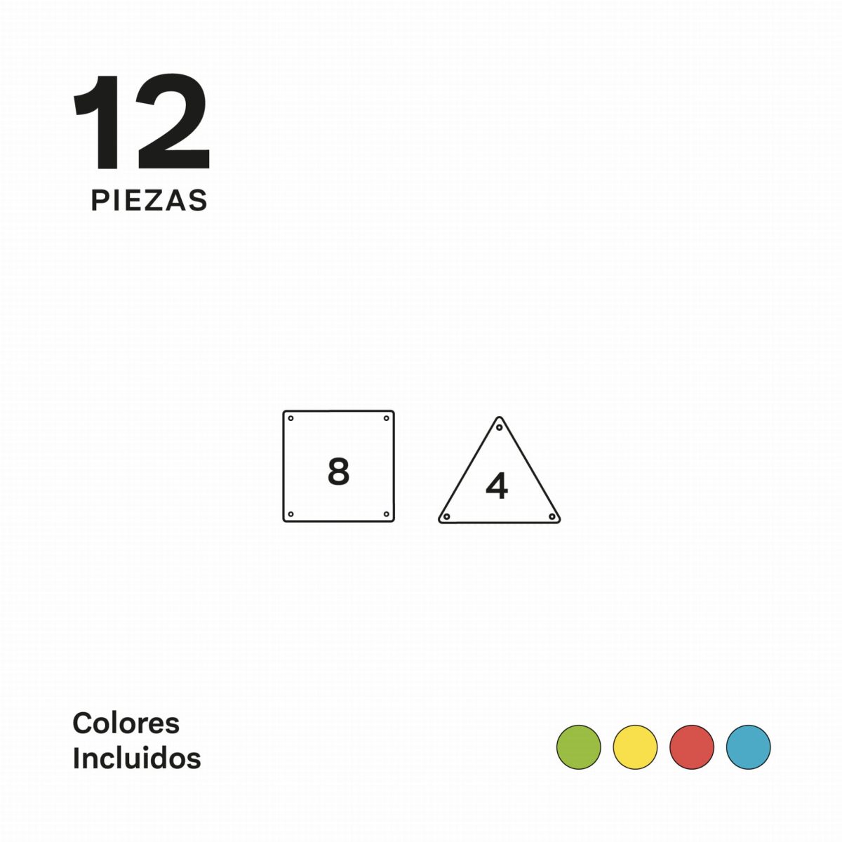 Imanix: klocki magnetyczne CLASSIC 12 el. - obrazek 3