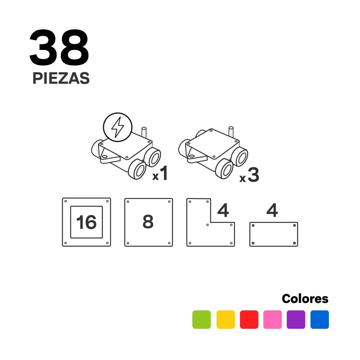 Imanix: klocki magnetyczne zestaw TRAIN 38 el. - obrazek 3