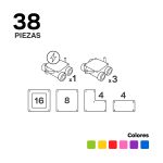 Imanix: klocki magnetyczne zestaw TRAIN 38 el. - obrazek 3