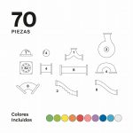 Imanix: klocki magnetyczne zestaw SLIDE / kulodrom 70 el. - obrazek 4