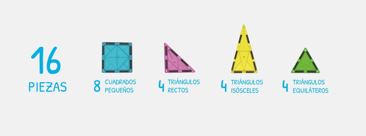 Imanix: klocki magnetyczne zestaw GLOW 16 el. - obrazek 2