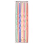 Meri Meri: Wysokie Świeczki na tort zakręcone 16 szt. multikolor