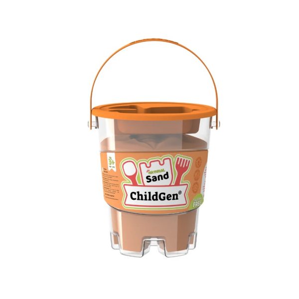 ChildGen: pachnący piasek kinetyczny z foremką 100% naturalny kolor POMARAŃCZOWY