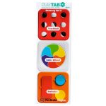 Fat Brain Toy: PlayTab Sensoryczne Kwadraty. Zestaw 2 z Biało-Czarnymi Kulkami.