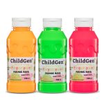 ChildGen, Łatwo zmywalne farby do malowania palcami, NEONOWE, 3x 350ml