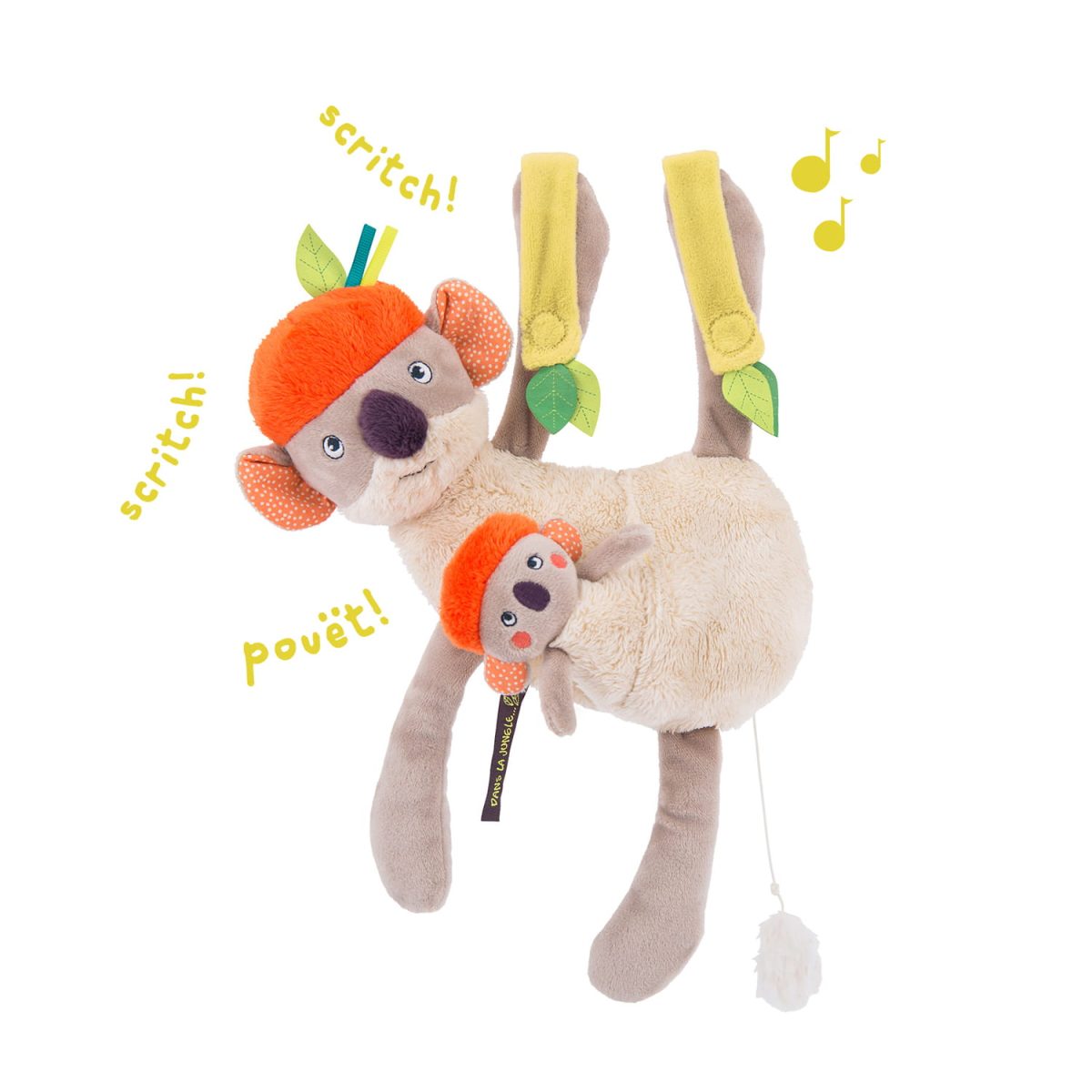 Moulin Roty: Maskotka aktywizująca z pozytywką KOALA KOCO / Dans La Jungle - obrazek 2