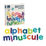 Vilac: Magnesy drewniane Alfabet - małe litery 80 el.