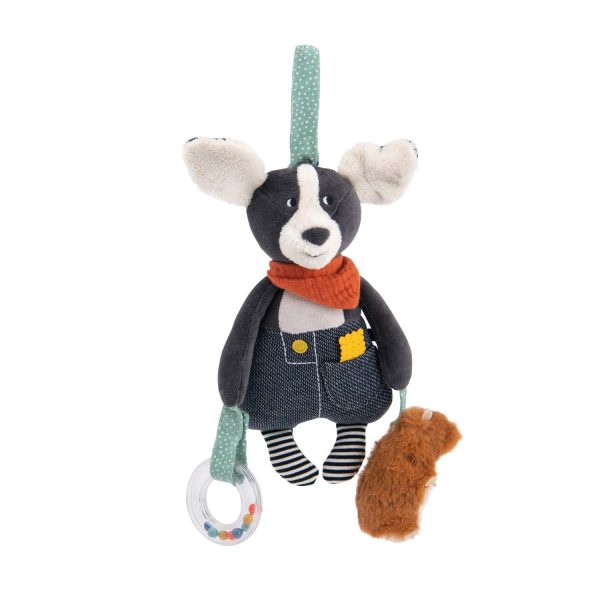 Moulin Roty: Zawieszka interaktywna PIES PUCE 24 cm / Puce & Pilou