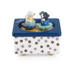 Moulin Roty: Pozytywka drewniana PUCE & PILOU