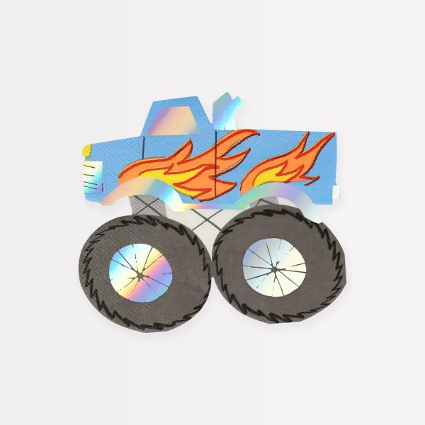 Meri Meri: Toybox Monster truck - serwetki 16 szt.