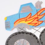 Meri Meri: Toybox Monster truck - serwetki 16 szt. - obrazek 2