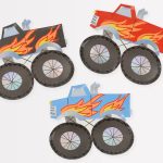 Meri Meri: Toybox Monster truck - talerzyki 8 szt.