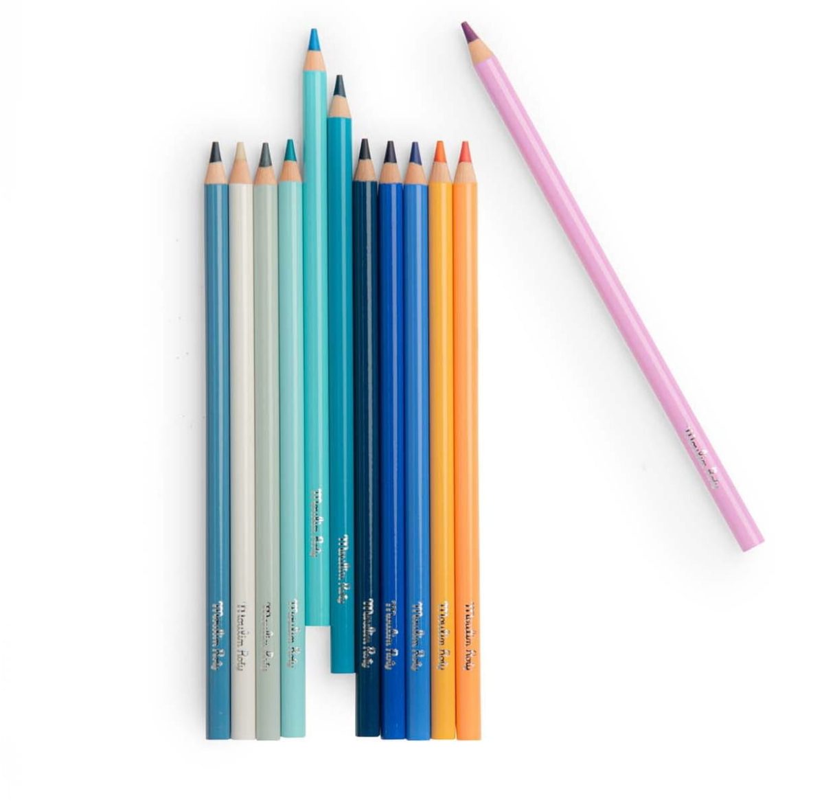 Moulin Roty: Zestaw 12 kredek NIEBO z kartami - obrazek 3