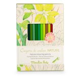 Moulin Roty: Zestaw 12 kredek NATURA z kartami