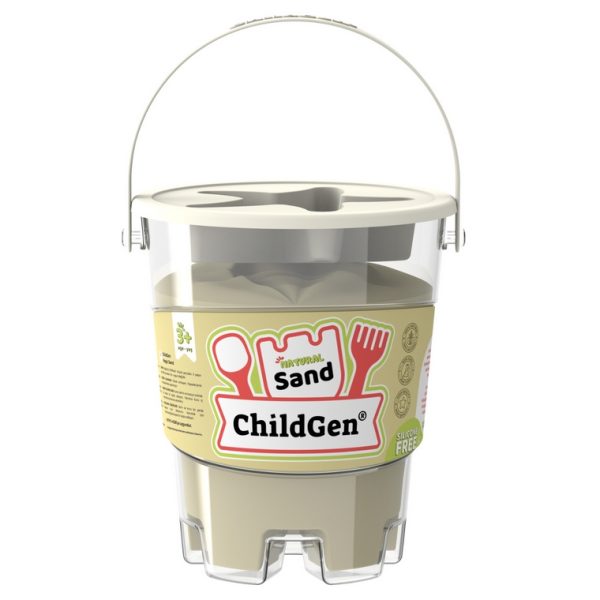 ChildGen: Piasek kinetyczny z foremką, 100% NATURALNY, 500g, zapach brzoskwiniowy