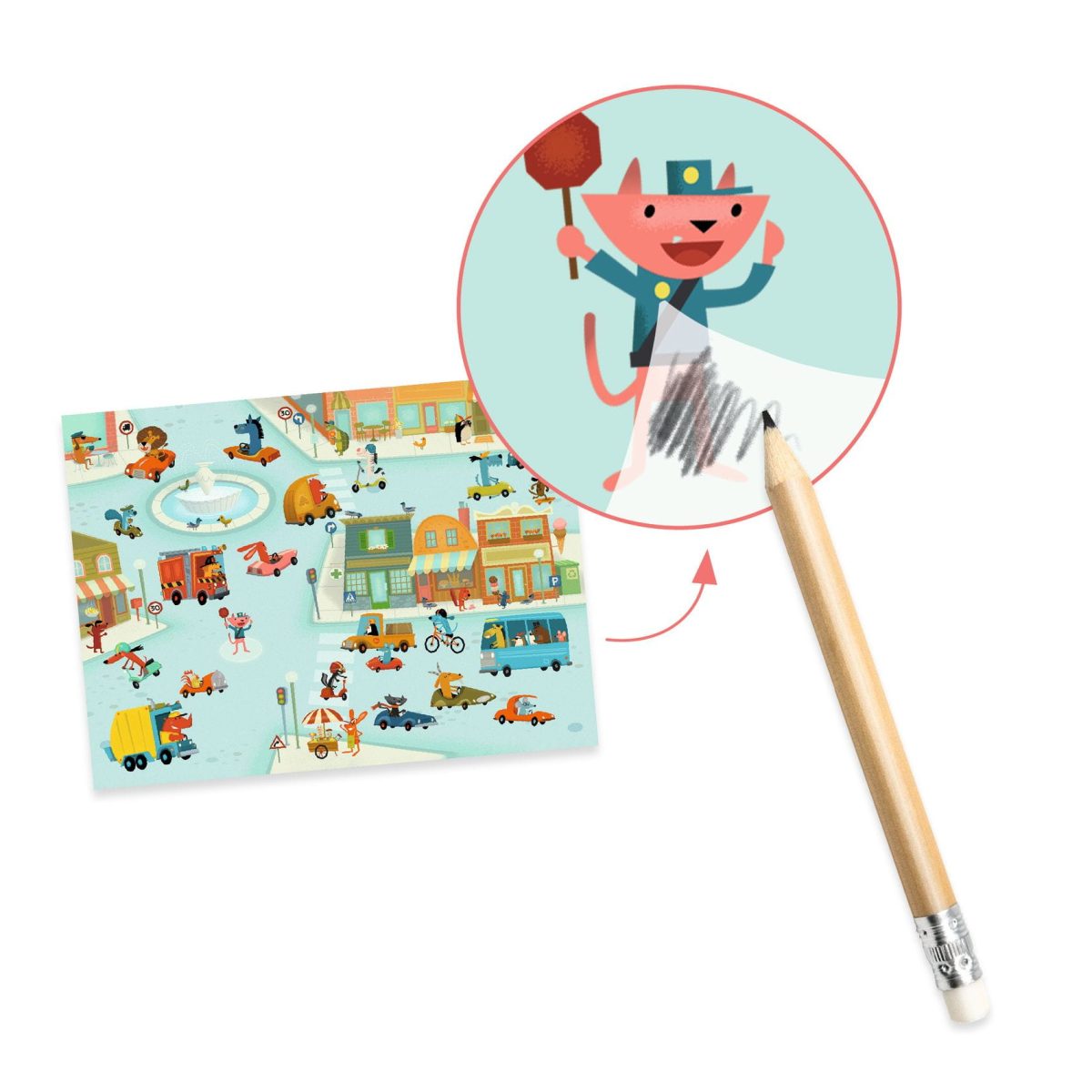 Djeco: Zestaw kalkomanii - POJAZDY 5+ - obrazek 3