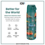 ION8: Butelka stalowa BIDON 600ml POJAZDY / Automobiles - obrazek 4
