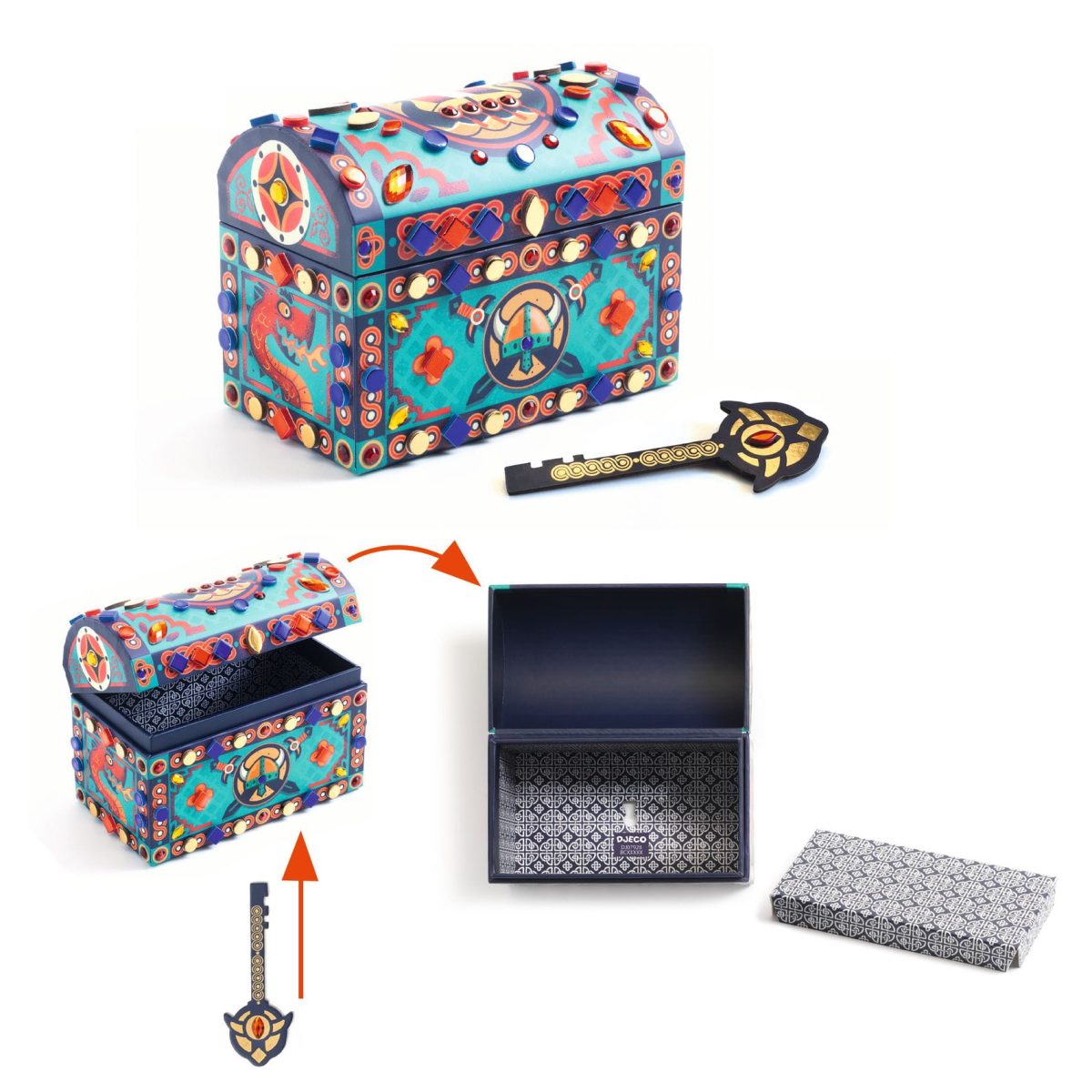 Djeco: Zestaw artystyczny - SZKATUŁKA Z KLUCZYKIEM 5+ - obrazek 3