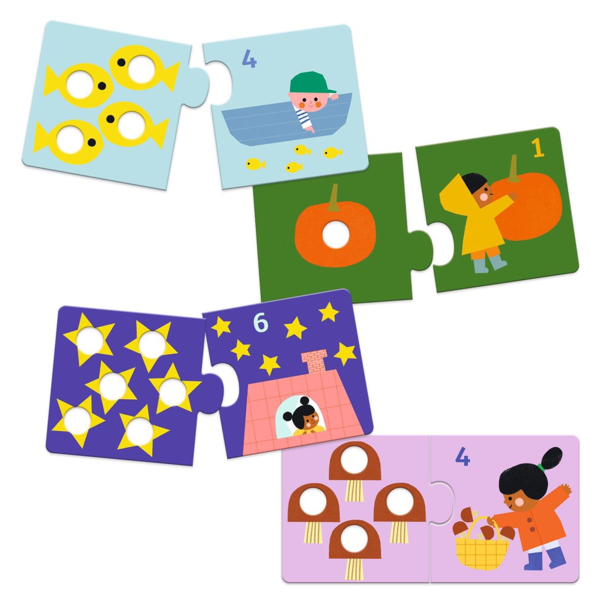 Djeco: Puzzle duo łączenie liczb 2+ - obrazek 3