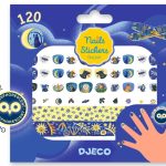 Djeco: wodoodporne Naklejki na paznokcie - KSIĘŻYCOWY BŁYSK 4+, pilniczki