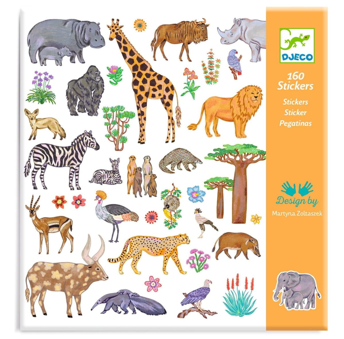 Djeco: Naklejki KENIA 160 szt. - obrazek 1