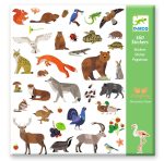 Djeco: Naklejki FAUNA - zwierzęta europejskie 160 szt.