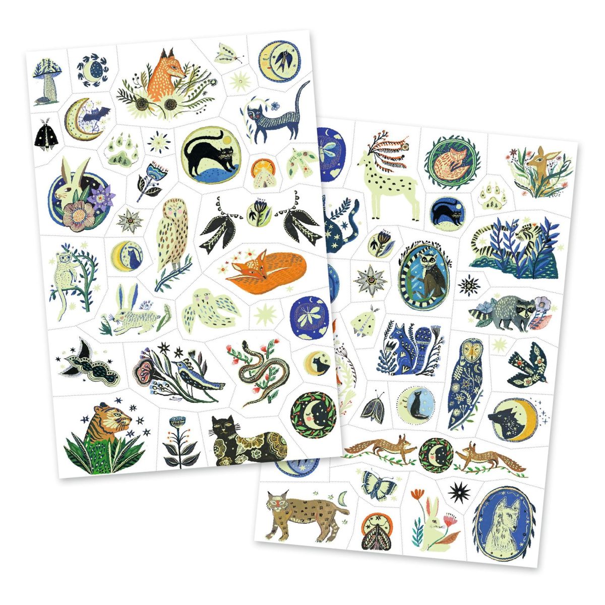 Djeco: Tatuaże LAS NOCĄ - świecące w ciemności - obrazek 2