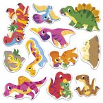 Janod: multizestaw kreatywny grube naklejki wielorazowe Dinozaury 2+ | my arts & crafts - obrazek 5