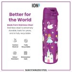 ION8: Butelka stalowa BIDON 600ml KSIĘŻNICZKI / Princess - obrazek 3