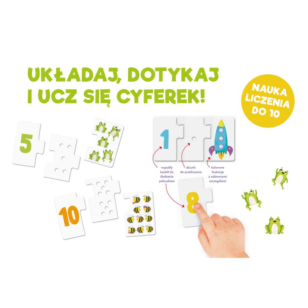 Kapitan Nauka: puzzle sensoryczne cyferki - obrazek 2