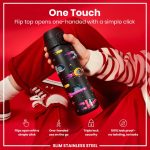 ION8: Butelka stalowa BIDON 600ml Spaceships - obrazek 3