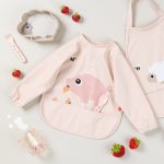 Done by Deer Śliniak z Rękawami 6-18m Tiny Farm Powder - obrazek 2