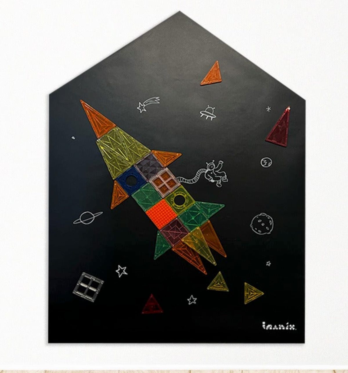 Imanix: czarna tablica magnetyczna 85x100 cm - obrazek 1