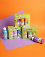 ChildGen, Łatwo zmywalne farby do malowania palcami, PASTELOWE, 3x 350ml - obrazek 3