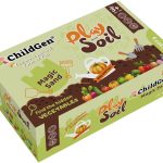 ChildGen: Piasek kinetyczny, Magiczna gleba z warzywami 100% naturalny, 907g w pojemniku