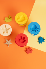 ChildGen: Piasek kinetyczny z foremką, 100% NATURALNY, 500g, zapach brzoskwiniowy - obrazek 4