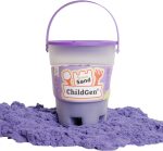 ChildGen: Piasek kinetyczny z foremką, 100% naturalny, 500g, kolor FIOLETOWY - obrazek 3