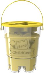 ChildGen: Piasek kinetyczny z foremką, 100% naturalny, 500g, kolor ŻÓŁTY, brzoskwinia - obrazek 4