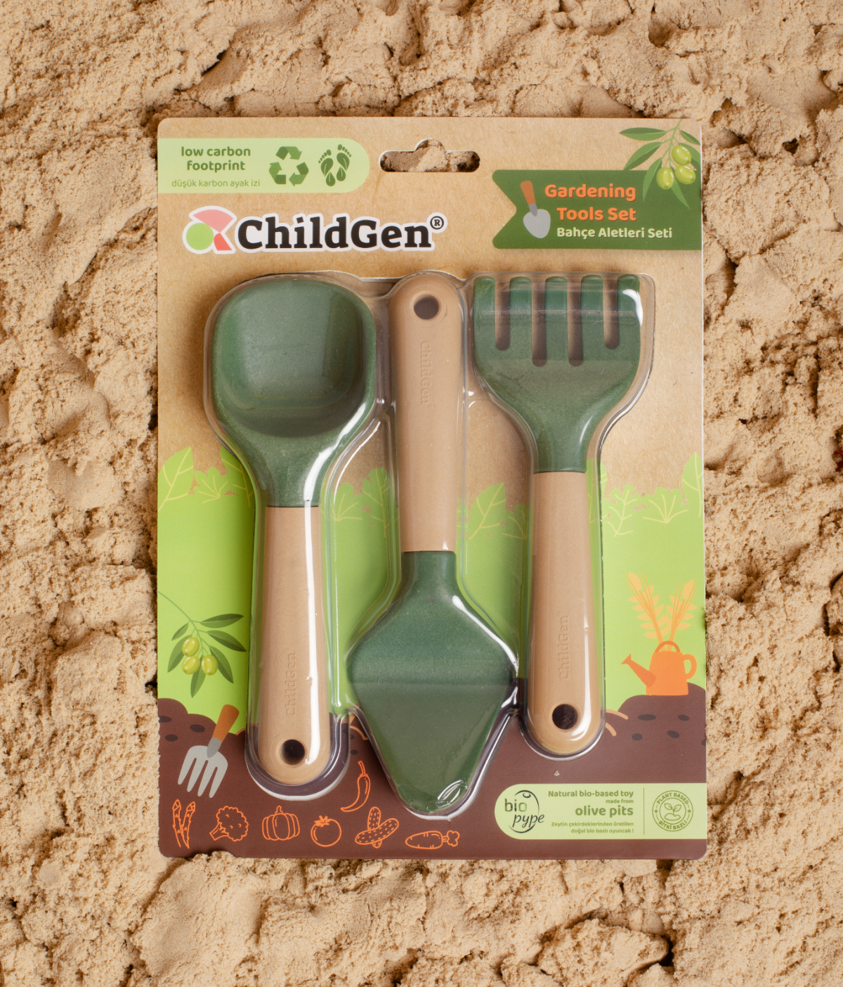 ChildGen: Zestaw narzędzi ogrodowych do ćwiczenia motoryki małej, bio plastik - obrazek 3