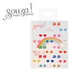 Souza! kolczyki samoprzylepne Kwiaty i Serca