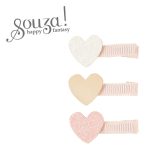Souza! spinki do włosów brokatowe serca Bracha pastelowe 3 szt.