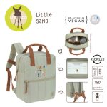 Lassig Plecak mini kwadratowy Little Gang Light khaki - obrazek 3