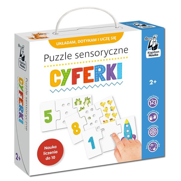 Kapitan Nauka: puzzle sensoryczne cyferki