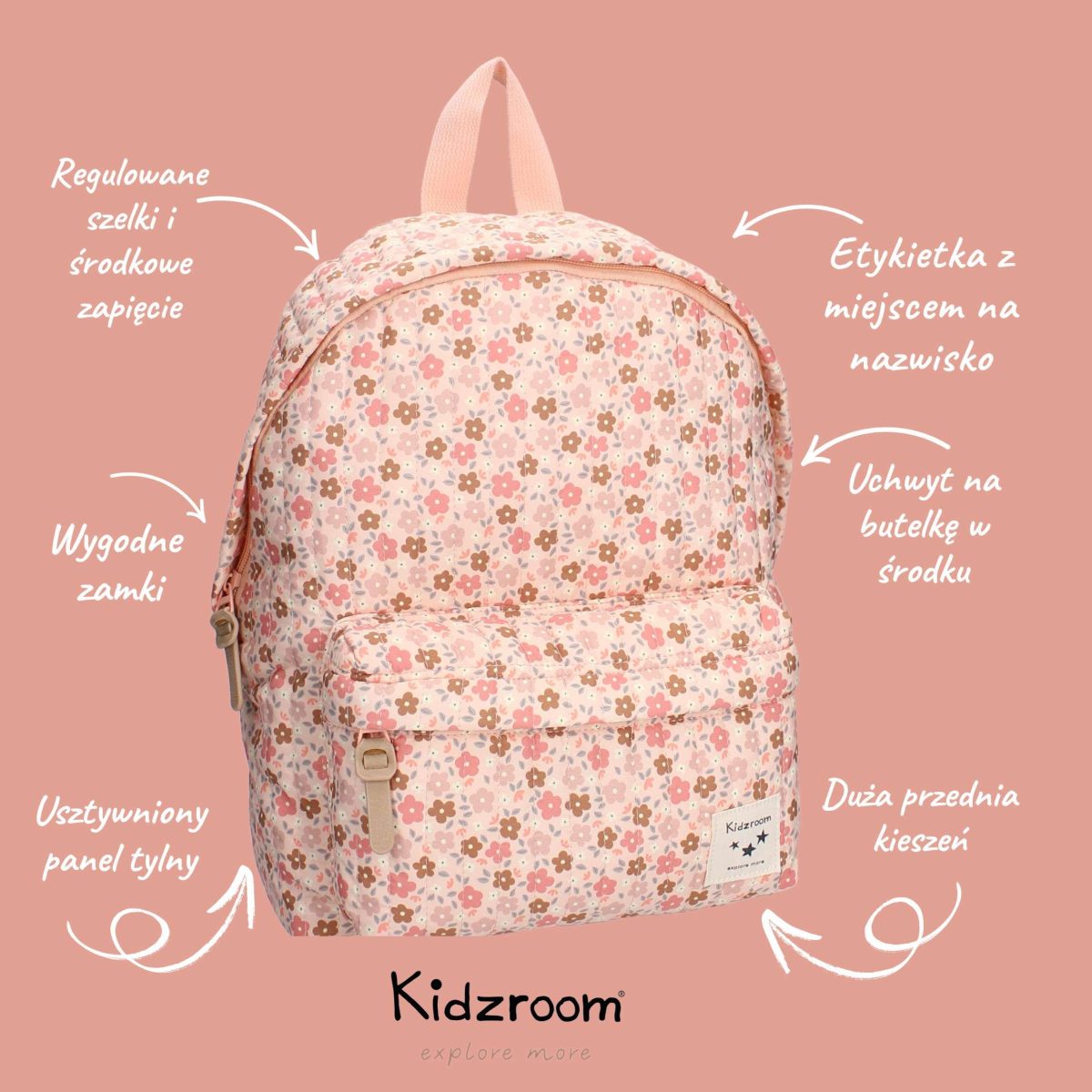 KIDZROOM: Plecak dla dzieci L Magical Meadows pink - obrazek 3