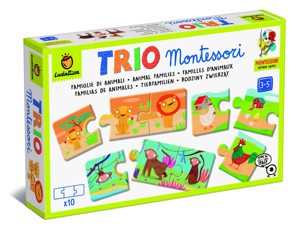 LUDATTICA: TRIO Montessori – gra-układanka – RODZINY ZWIERZĄT - obrazek 1