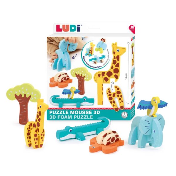 LUDI: Pierwsze KLOCKI – PUZZLE PRZESTRZENNE z PIANKI