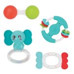 LUDI: Zestaw 4 GRZECHOTEK z funkcją GRYZAKA